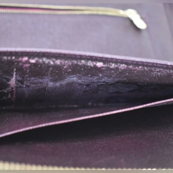 Louis Vuitton Atoll Taiga Large Travel Case Organizer Wallet Burgundy Gold LV - Picture 11 of 15